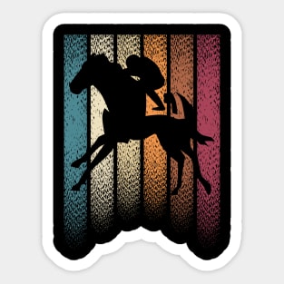 horse racing vintage retro Sticker